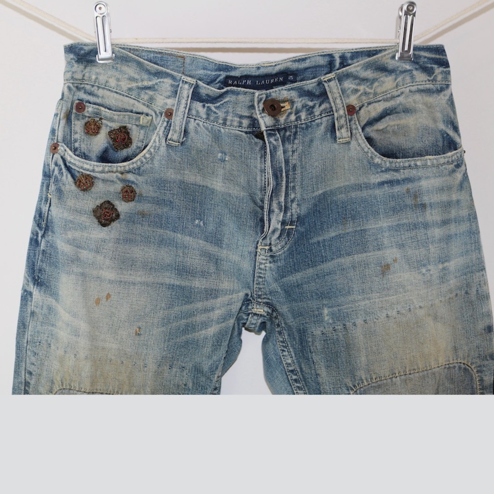 Vintage RALPH LAUREN Blue Label Georgian, Skinny Mid Low Rise_ 25
